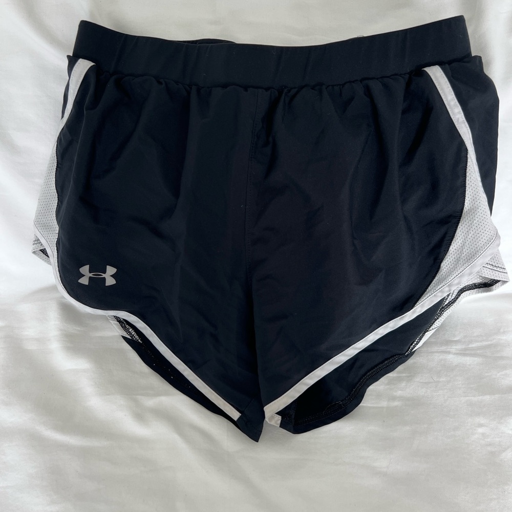 Under Armour Black Athletic Shorts with Liner Drawstring Size Small